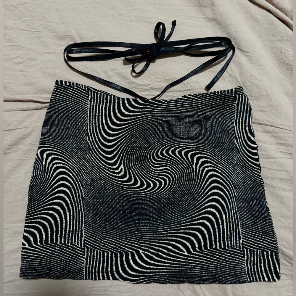 Urban Outfitters Spiral Mini Skirt with Tie-up Waist Detail